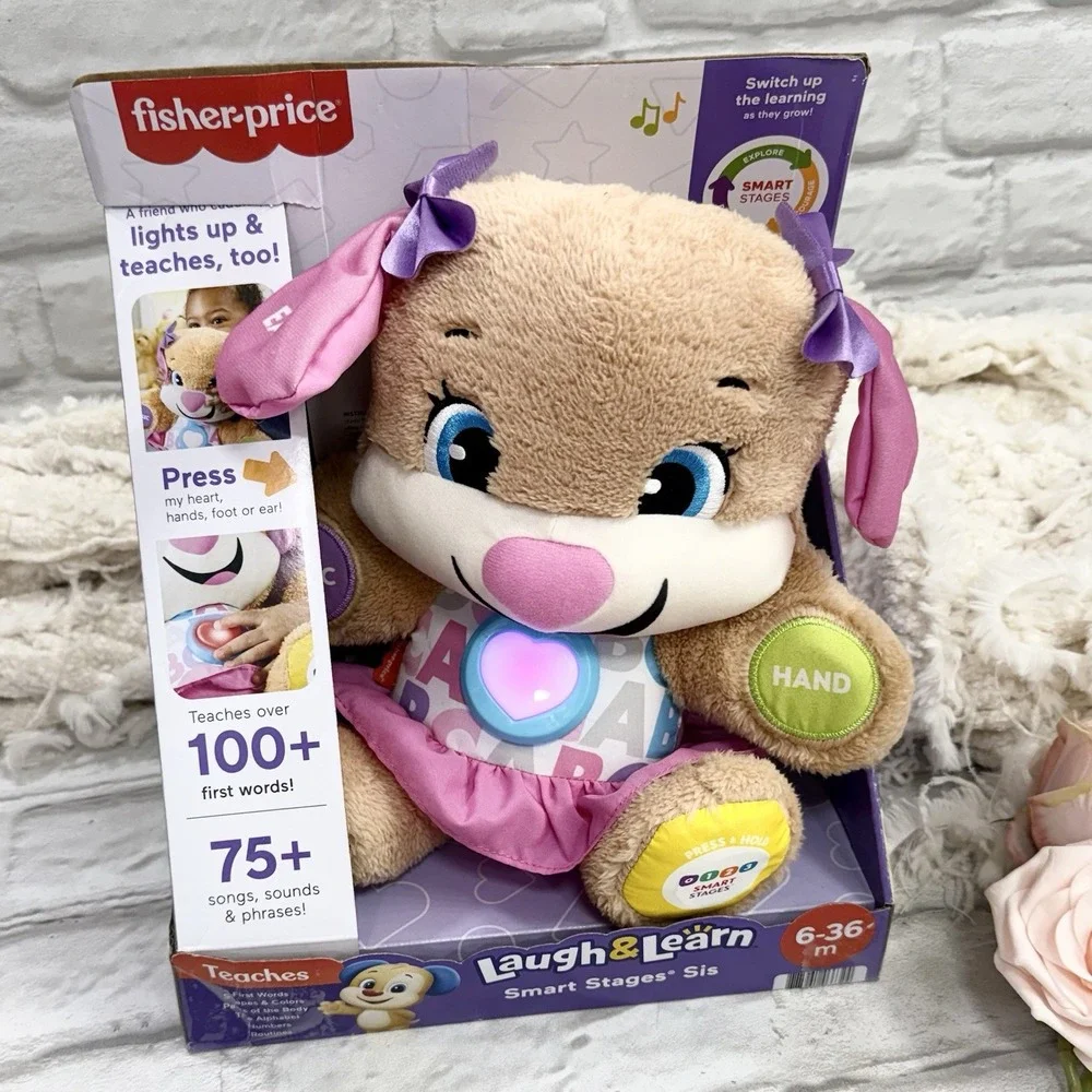 Fisher-Price Laugh & Learn Smart Stages Sis Plush Musical Learning Toy NEW